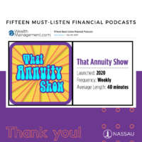 WealthManagement’s Fifteen Must-Listen Financial Podcasts Featuring That Annuity Show